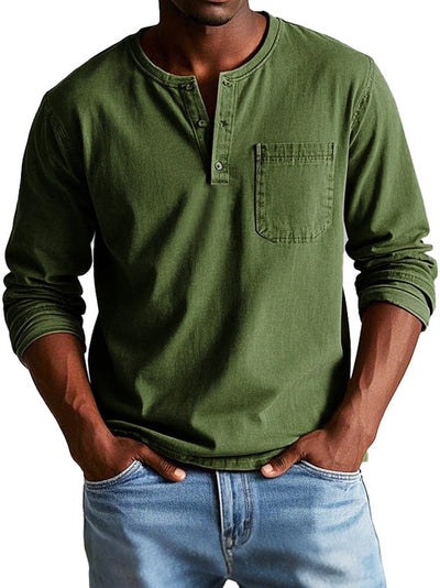 Lucas | Casual Henley Long-Sleeve Shirt