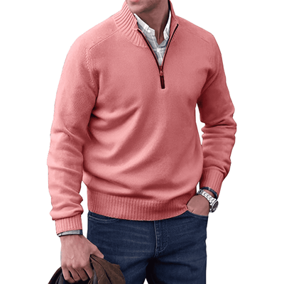 Kasper | Elegant cashmere sweater with zipper