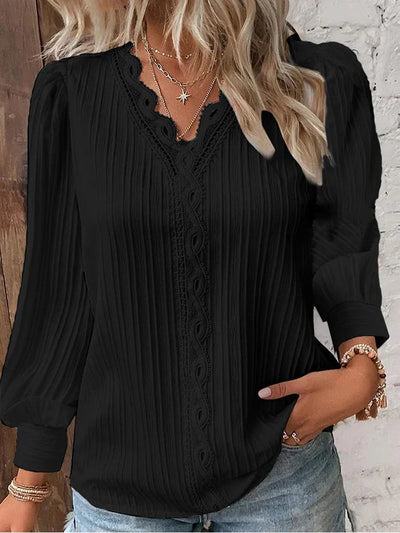 Lace Blouse with Puff Sleeves | Olsen & Olsen™