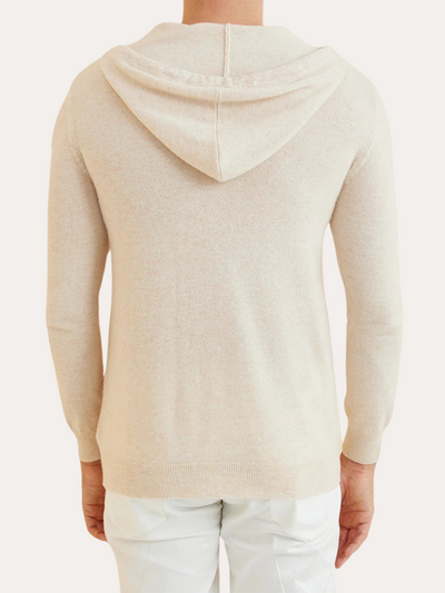 Cashmere Zip Vest - Cream Beige
