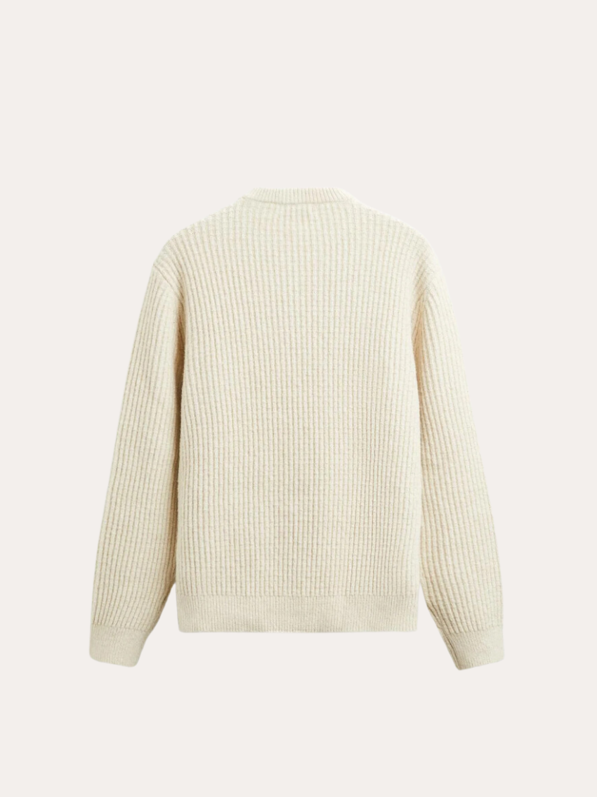 Ribbed Sweater with O-Neck - Sophie New York