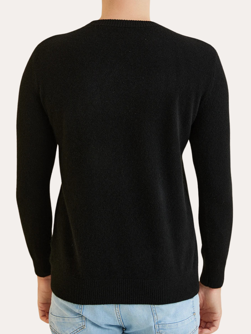 Signature Cashmere Sweater - Black - Sophie New York