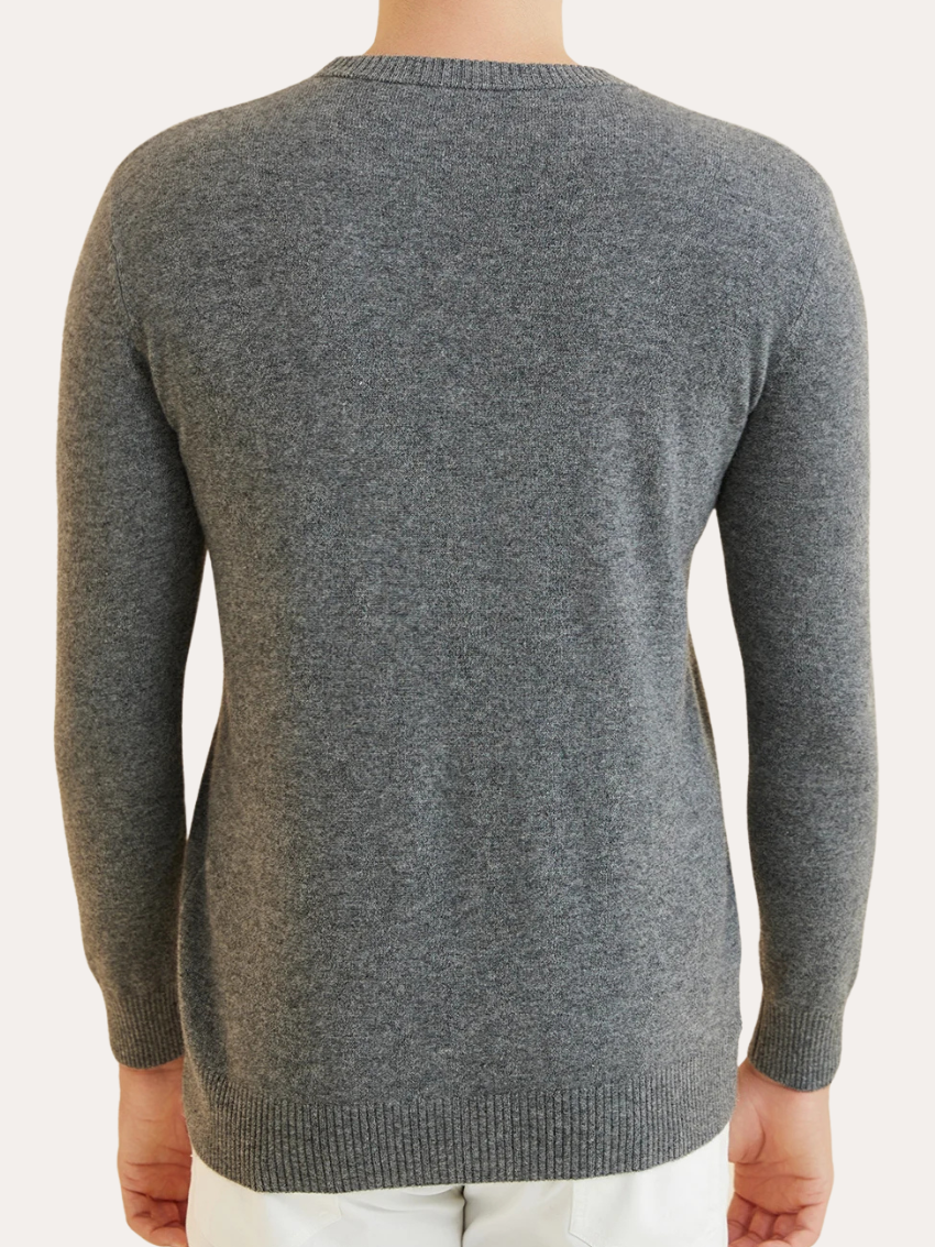 Signature Cashmere Sweater - Dark Gray