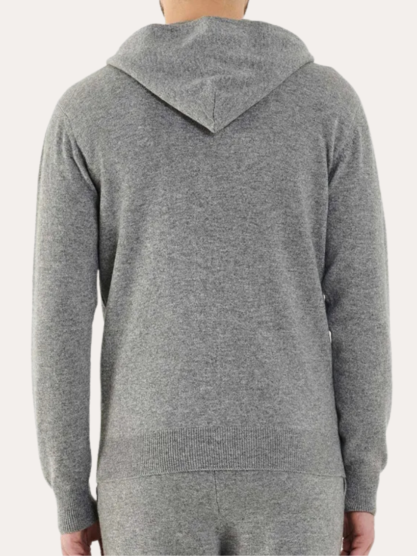 Cashmere Zip Vest - Light Gray