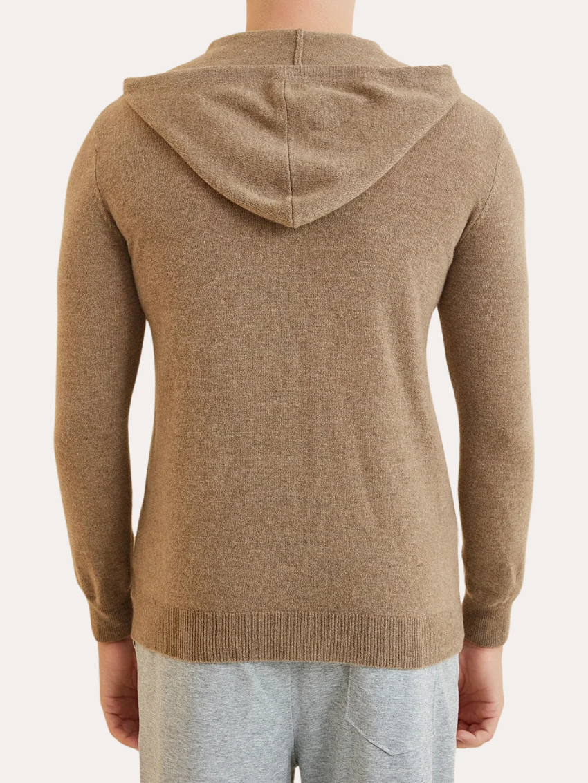 Essential Cashmere Hoodie - Khaki Artisan - Sophie New York