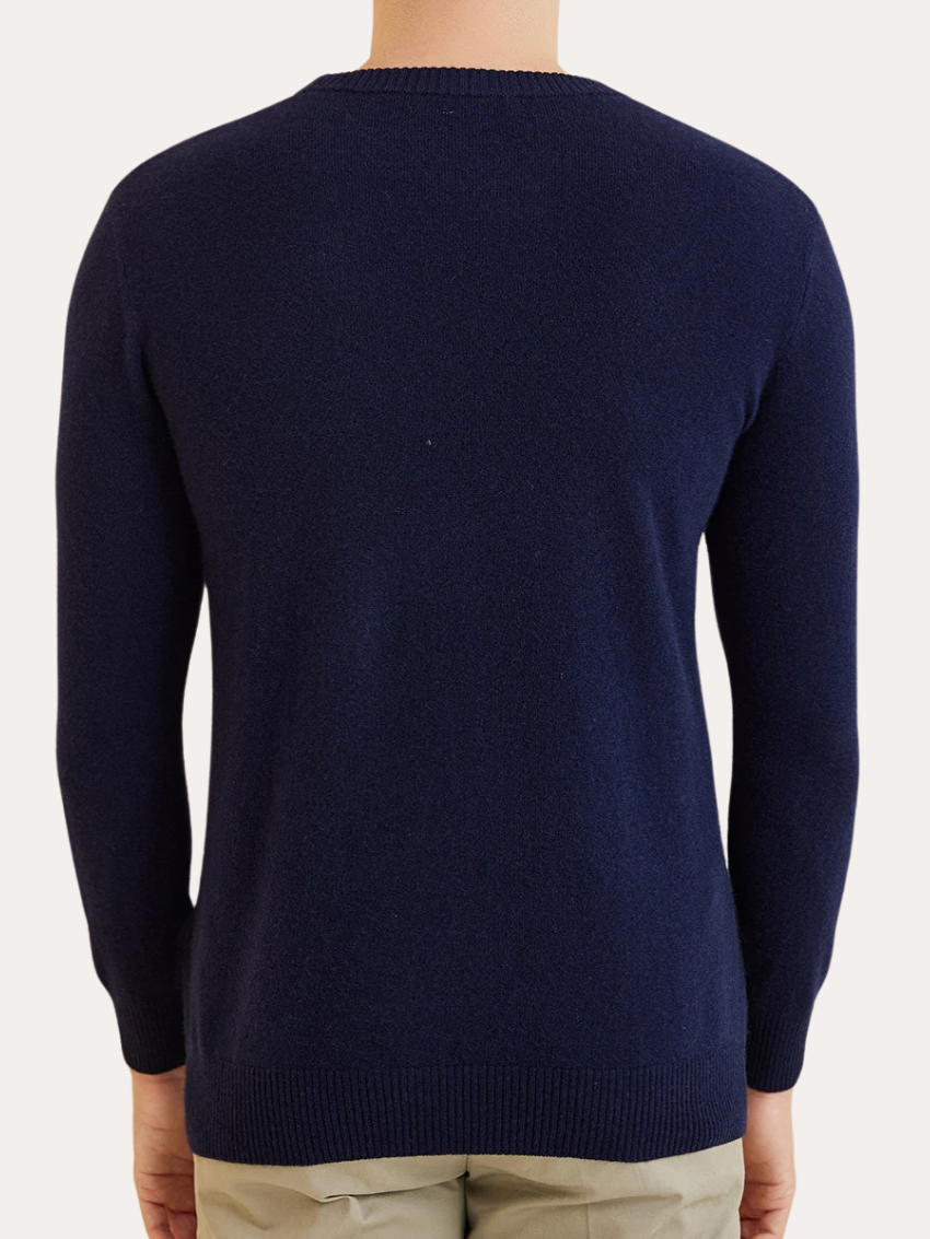 Signature Cashmere Sweater - Navy Blue - Sophie New York