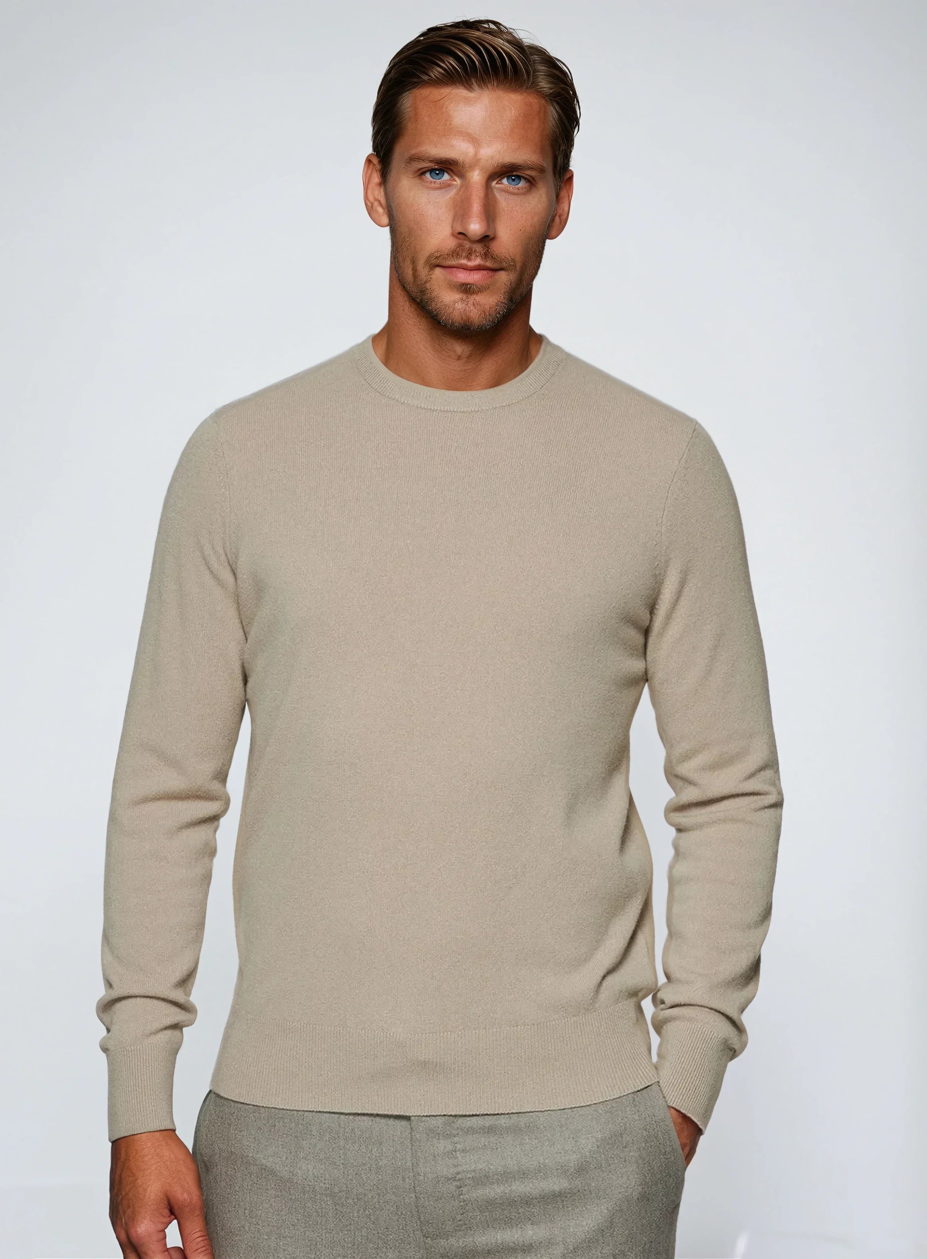 Premium Cashwool Sweater - Beige - Sophie New York