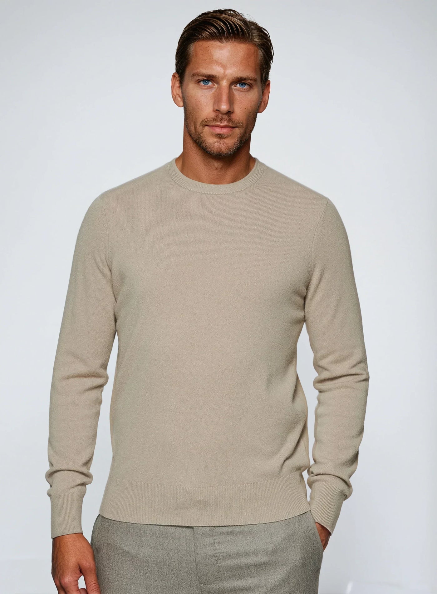 Premium Cashwool Sweater - Beige - Sophie New York