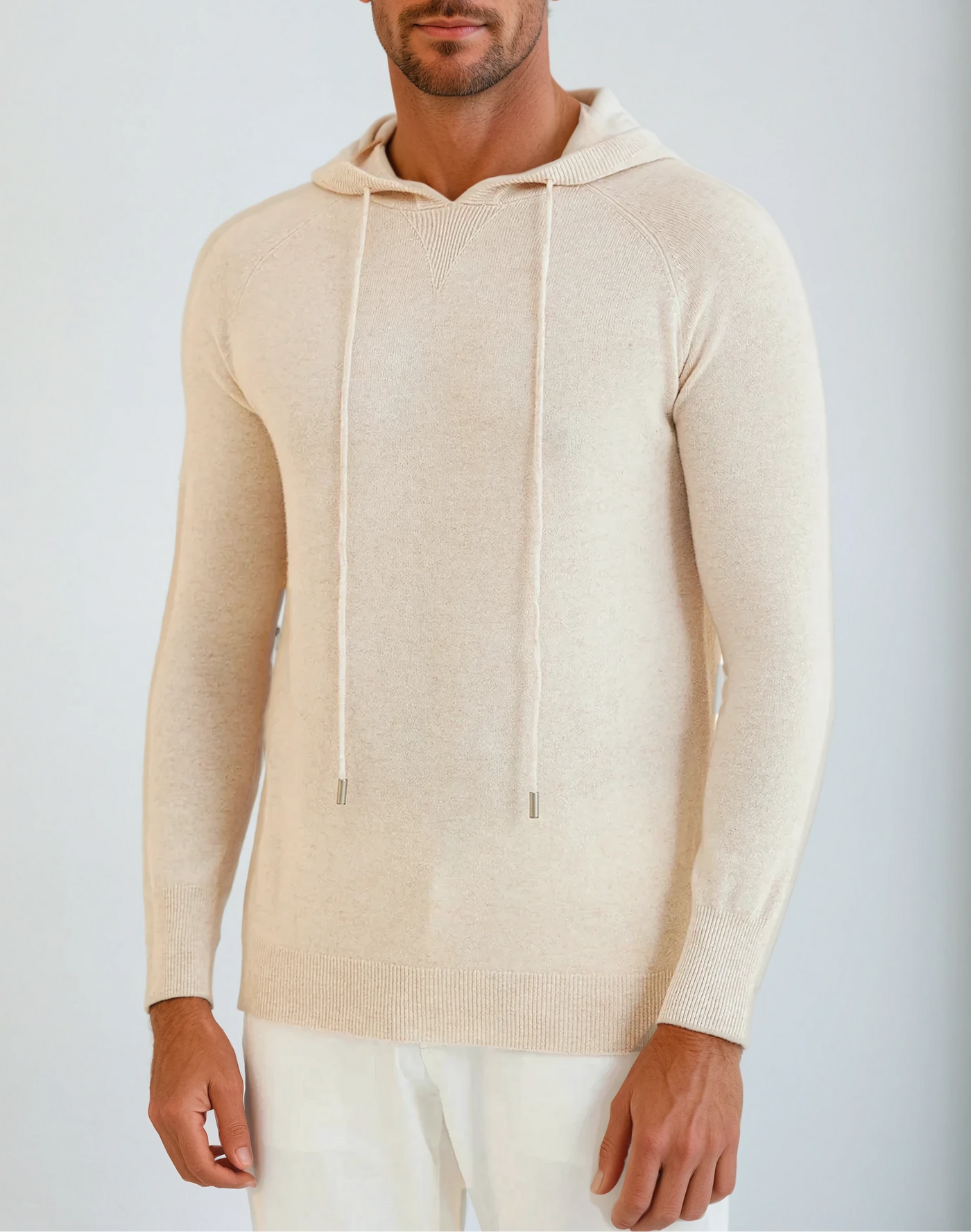 Essential Cashmere Hoodie - Cream Beige