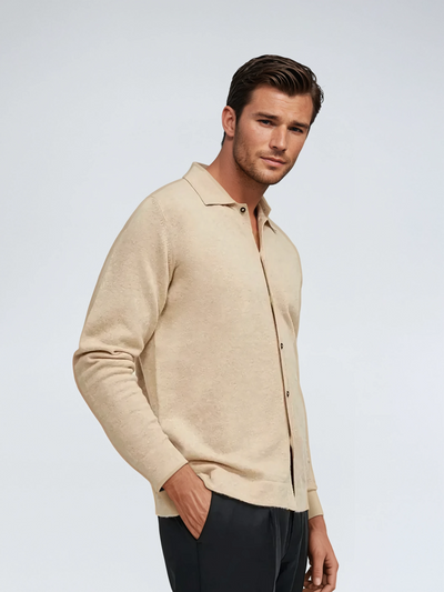 Cashwool Shirt Beige - Sophie New York
