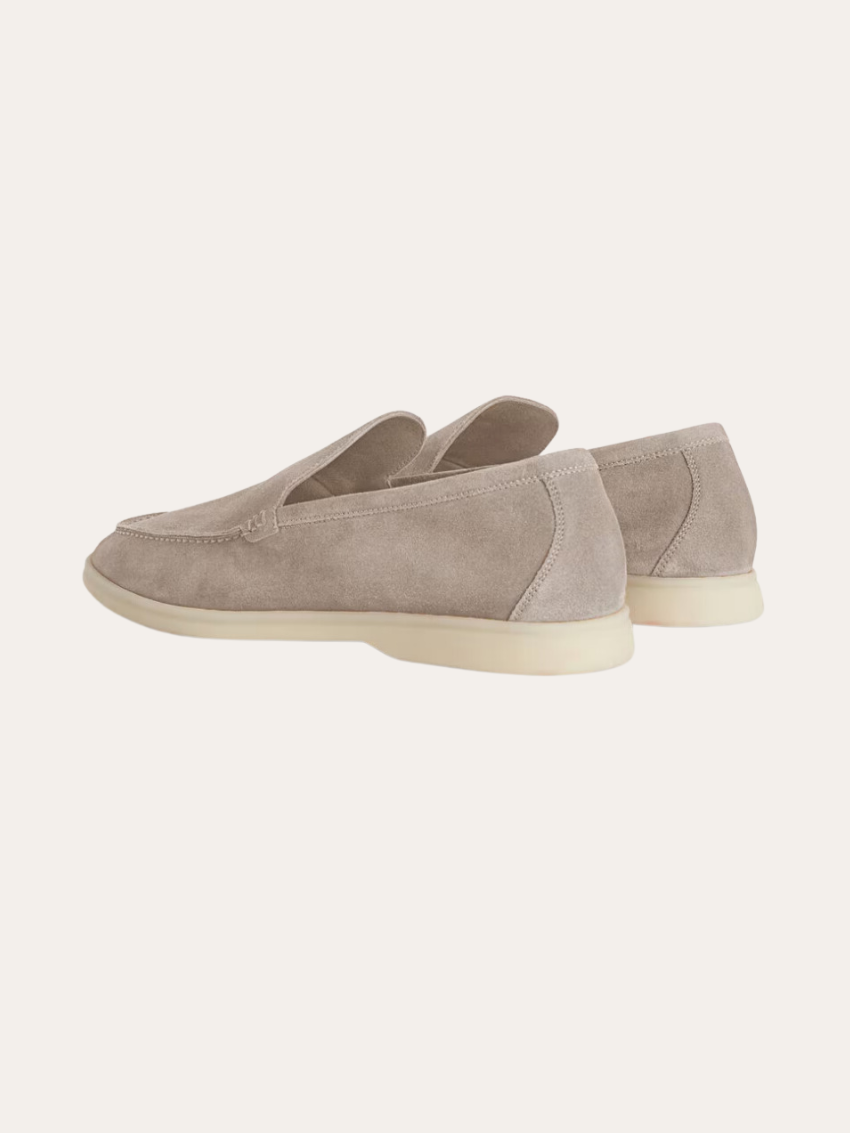 Refined Suede Loafers – Beige Sable - Sophie New York