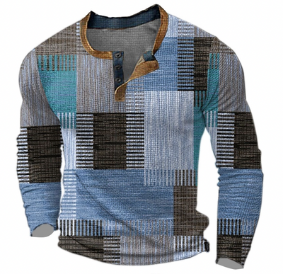 Fré | Stylish Henley Shirt with Geometric Pattern - Sophie New York
