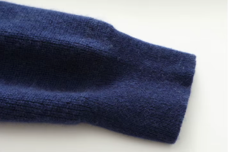 Cashmere Zip Vest - Intense Blue - Sophie New York