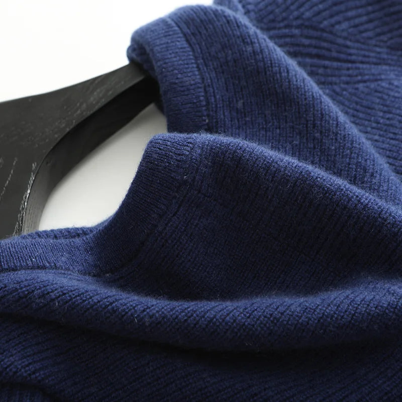 Cashmere Zip Vest - Intense Blue - Sophie New York