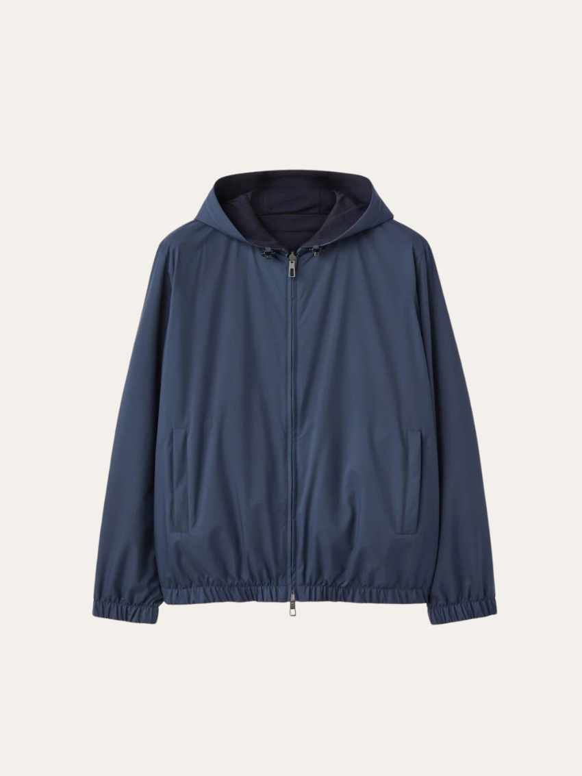 Reversible City Bomber Jacket – Navy Blue - Sophie New York