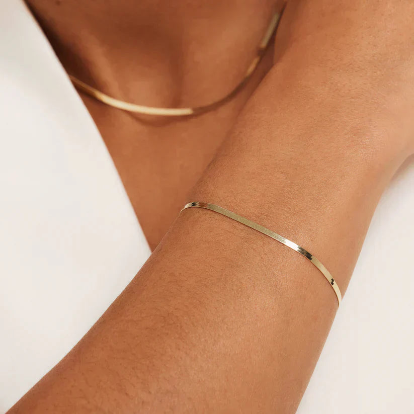 Sun Snake Bracelet | 14k Gold