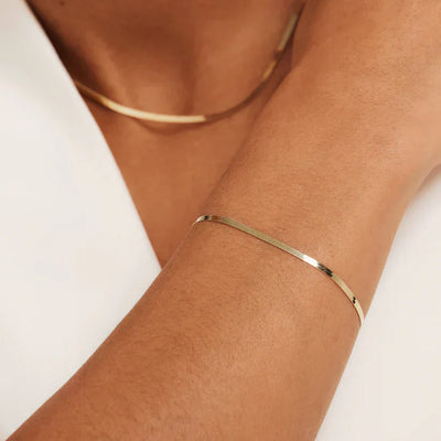 Sun Snake Bracelet | 14k Gold