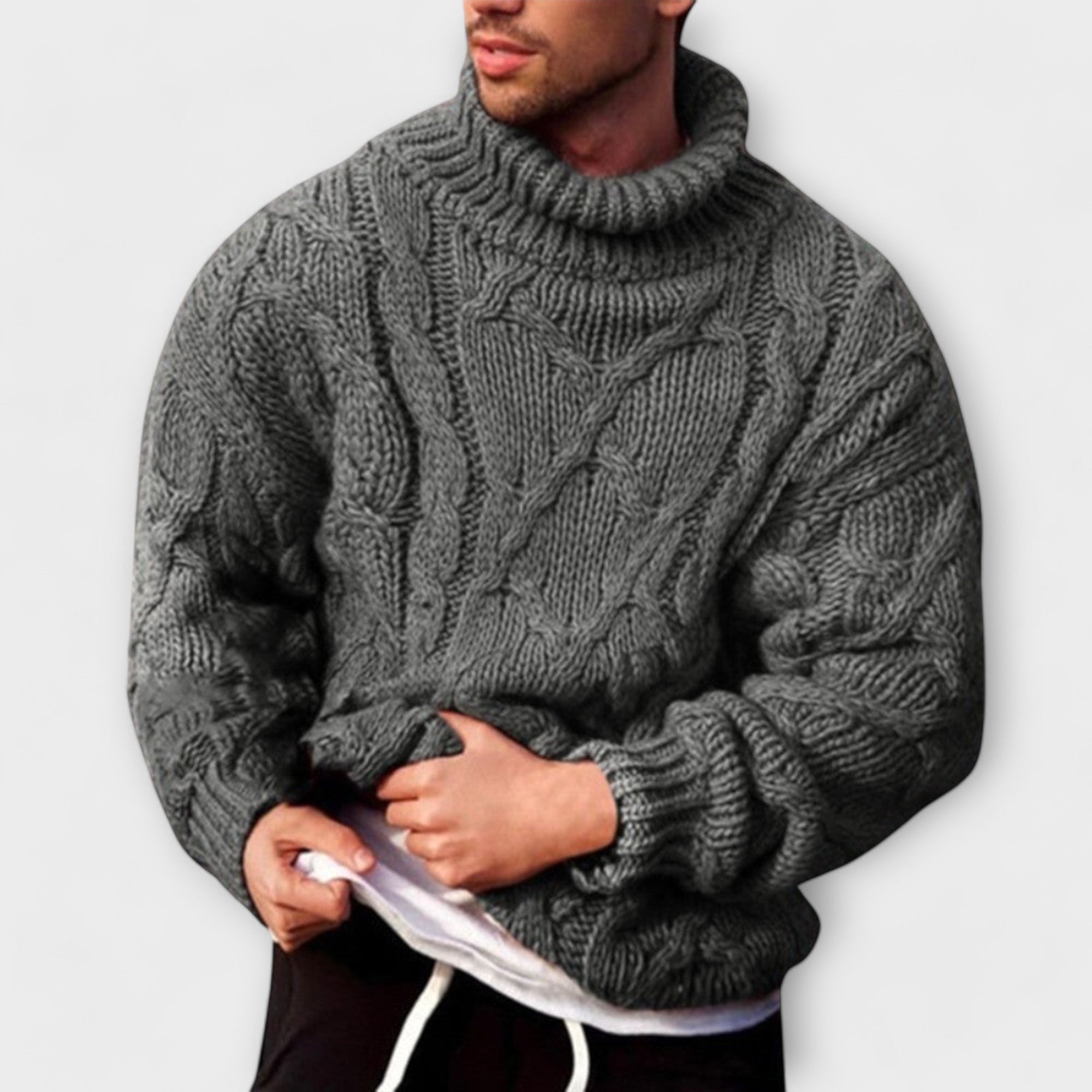 Lars | Winter Knit Turtleneck Sweater