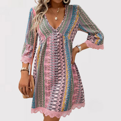 Melina | V-Neck Boho Chic Dress