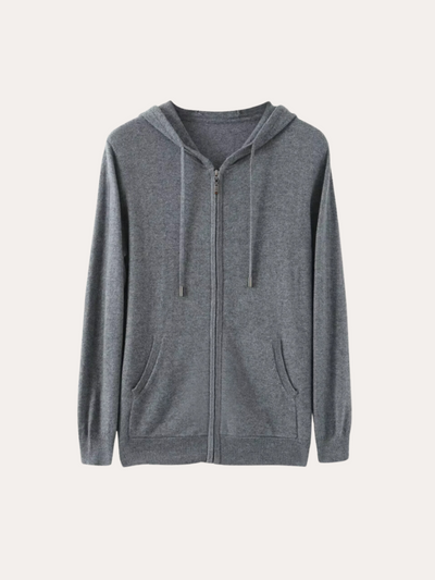 Cashmere Zip Vest - Dark Grey