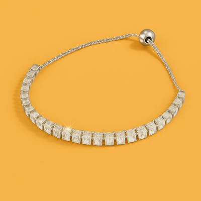 Luxurious Gold Bracelet - polished copper with zirconia details