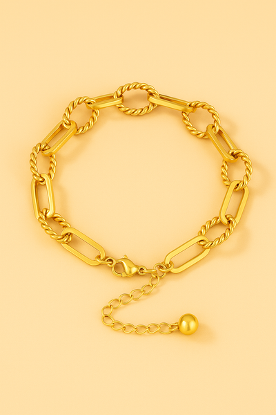 Straight Chain Bracelet - Vintage Fully Adjustable