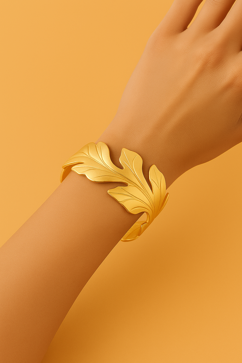 Gold Leaf Bracelet - Stylish Accessory for Everyday