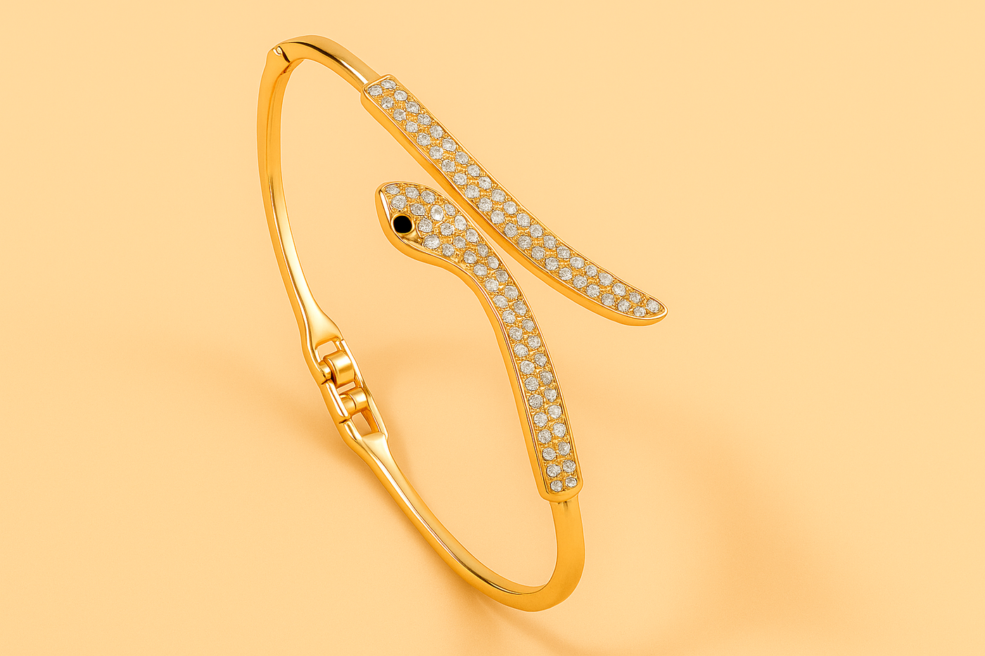 Hip Hop Bracelet with Shiny Rhinestones