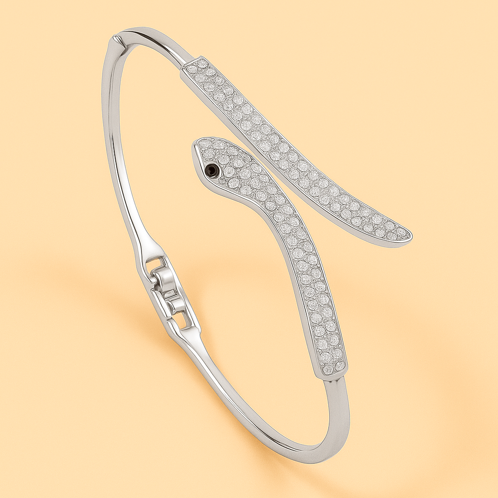 Hip Hop Slang Bracelet with Shiny Rhinestones