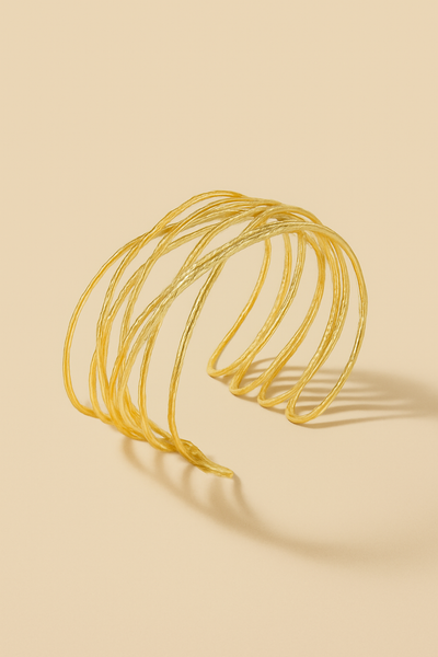 Elegant geometric open cuff bracelet for women