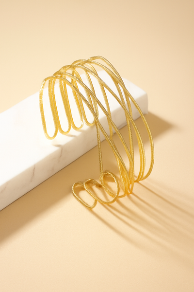 Elegant geometric open cuff bracelet for women