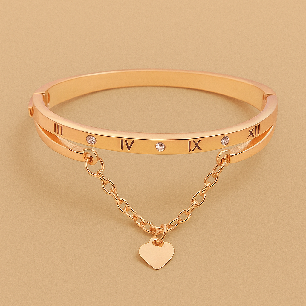 Elegant Roman Digital Love Bracelet for Women