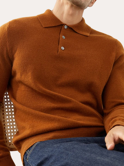 Classic Cashmere Polo – Brown - Sophie New York