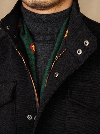 Wool Multi-Pocket Jacket Black - Sophie New York