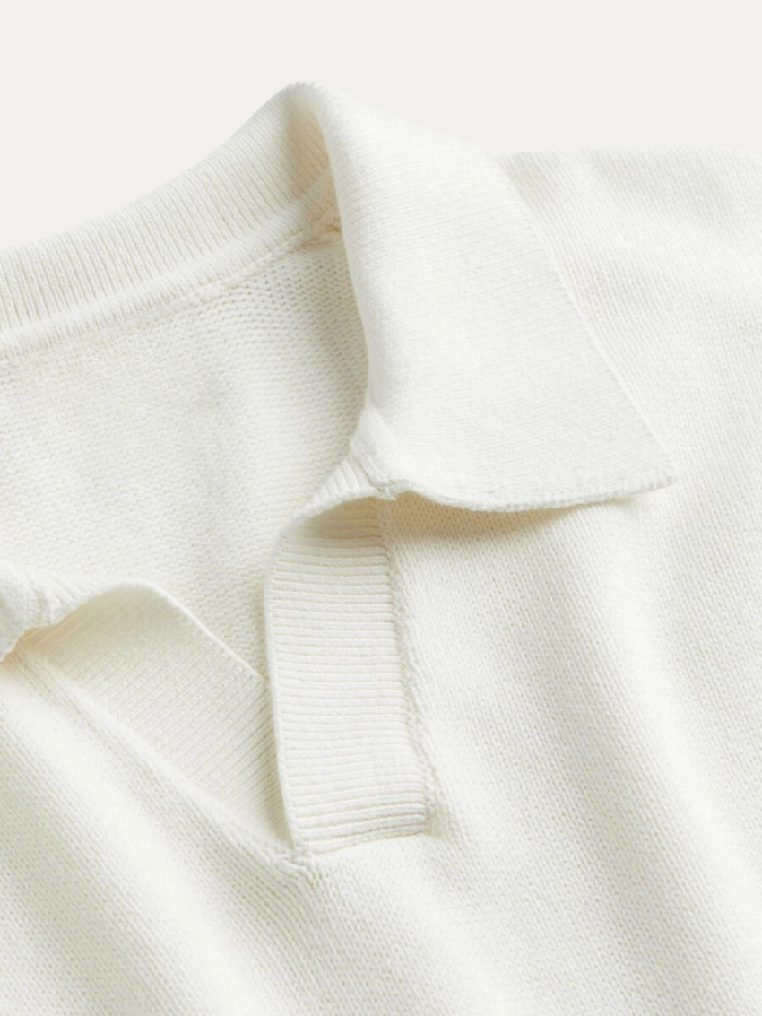 Wool Polo with Long Sleeves - Sophie New York