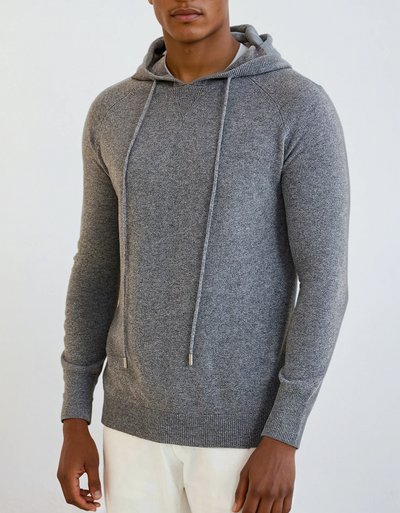 Essential Cashmere Hoodie - Dark Gray - Sophie New York