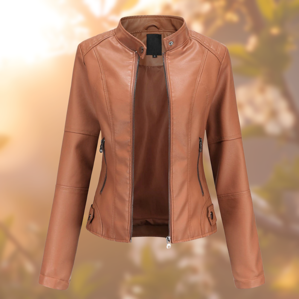 Nelle™ - Elegant Leather Jacket