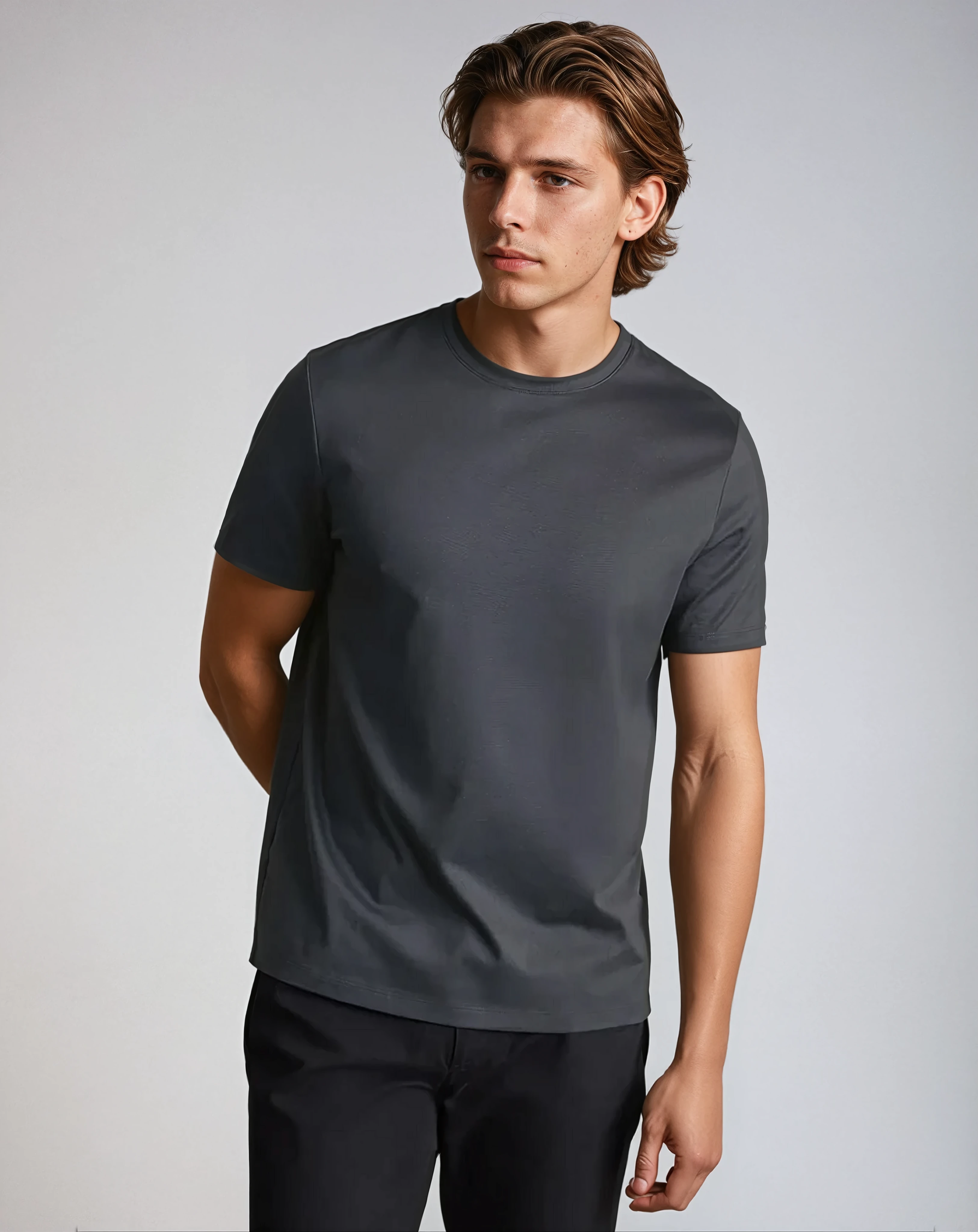Signature Supima T-shirt – Dark Gray - Sophie New York