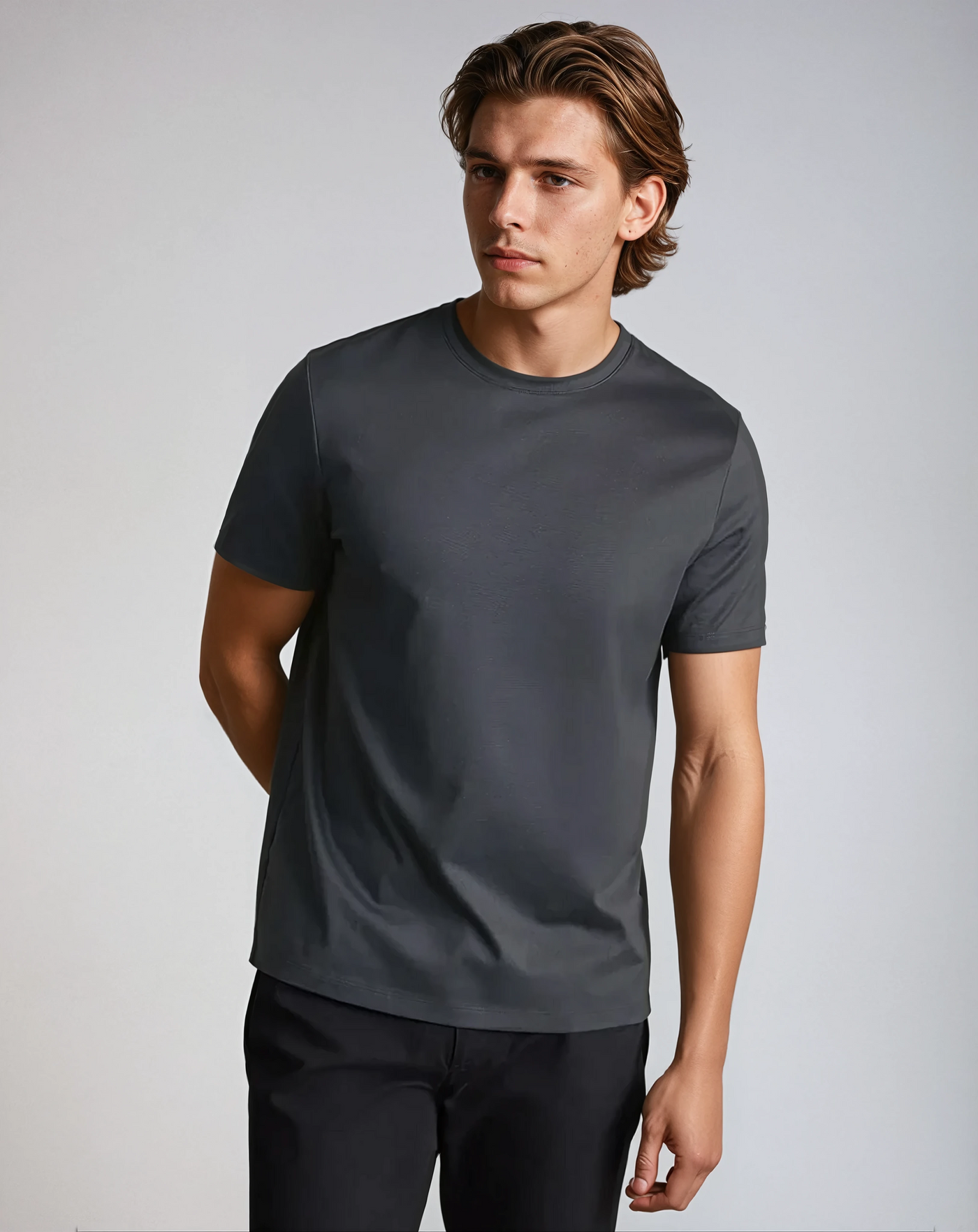 Signature Supima T-shirt – Deep Gray - Sophie New York