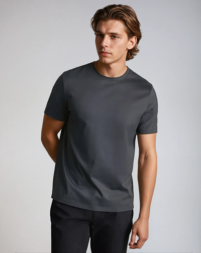 Signature Supima T-shirt – Deep Gray - Sophie New York
