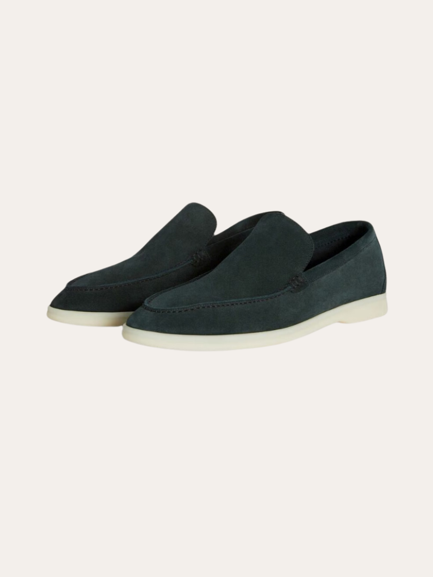 Forfinede Suede Loafers – Dark Green - Sophie New York