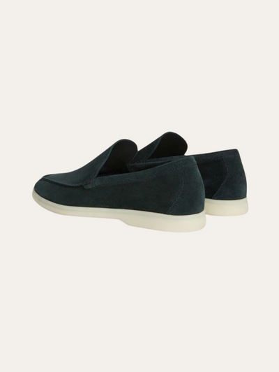 Polished Suede Loafers – Dark Green