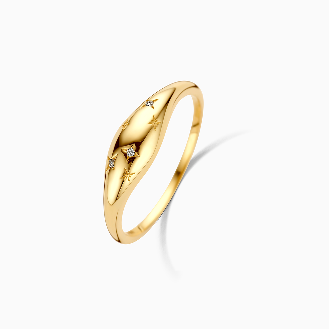 Diamond Dome Ring | 14k Gold