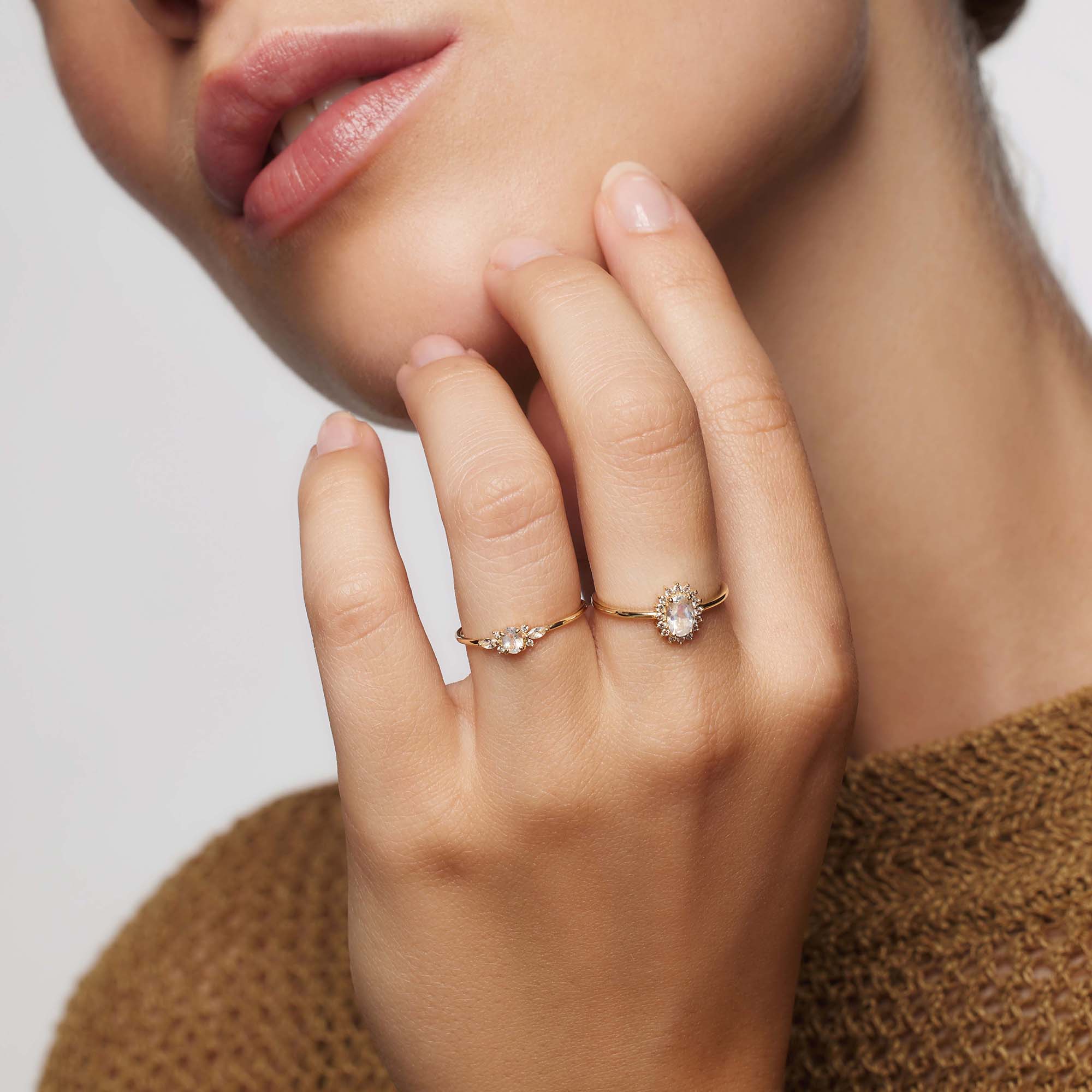 Moonstone Muse Ring | 14k Gold