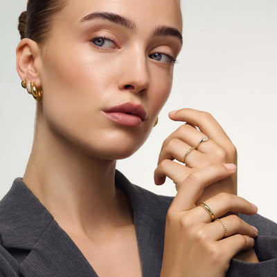 Midi Dome Ring | 14k Gold