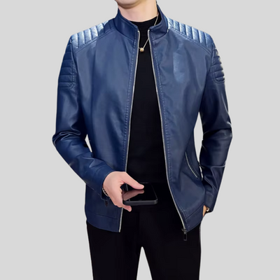 Allen | Blue Motorcycle Jacket