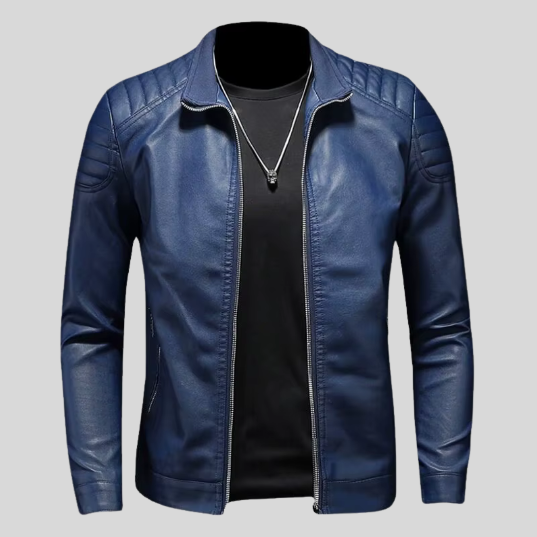 Allen | Blue Motorcycle Jacket