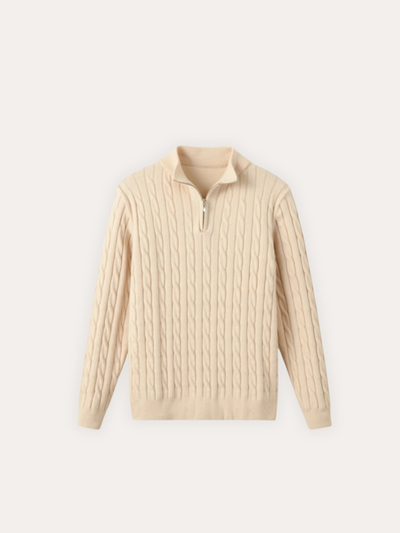 Cable Knit Zip Sweater