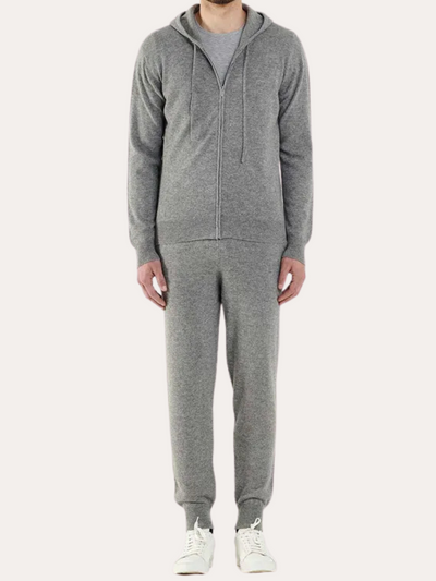 Cashmere Zip Vest - Light Gray