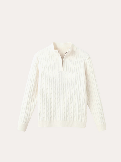 Cable Knit Zip Sweater